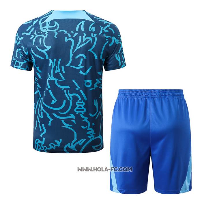 Chandal del Chelsea 2022-2023 Manga Corta Azul - Pantalon Corto